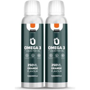 Vloeibare Visolie Omega 3 - Orange - 2x 250 ml - Hoge EPA & Hoge DHA