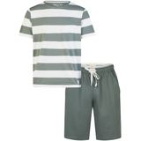 Phil & Co - Korte Pyjama Set - Groen Gestreept - Heren
