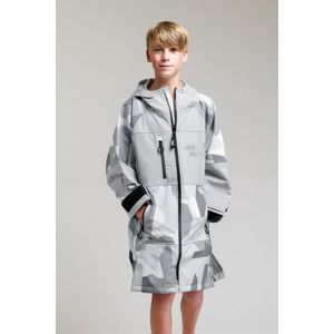 White Water Robes - Omkleed jas - Poncho - Soft-Shell - Kind - Arctic Camouflage/Grey