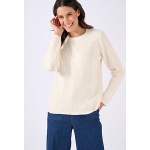 Damart - Trui tricot met siersteek Thermolactyl - Dames - Beige - S