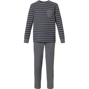 Pastunette For Men Pyjama met Strepen Donkergrijs/Zwart