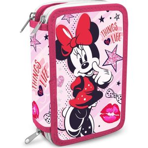 Disney Etui Minnie Mouse Meisjes Roze/rood 40-delig