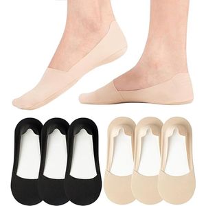6 paar bootsokken voor heren - dunne onzichtbare sokken - zomer dunne antislip en niet-vallende sokken - ondiepe onzichtbare en spoorloze lage sokken - zuivere katoenen onderkant ijszijde heren korte sokken - 39-44