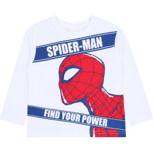 Spider-Man - Wit Jongens T-shirt met Print / 116