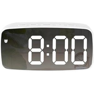 Digitale wekker met spiegel en spraakbesturing voor slaapkamer