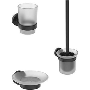 Ideal Standard IOM Toiletborstel Accessoires-set Zwart