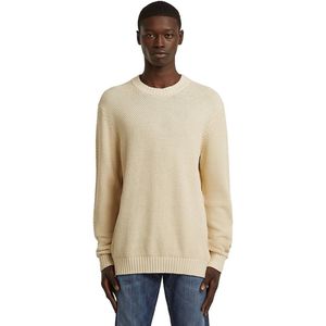 Honey Comb Structure Knit - Wit - Heren