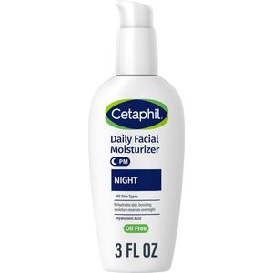 Cetaphil Night Moisturizer voor gezicht - hydraterende gezichtscrème - hyaluronzuur - voor alle huidtypes - 88ml