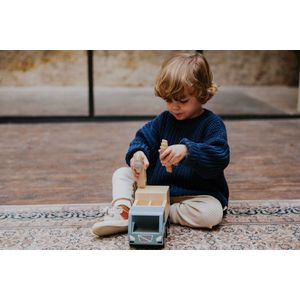 Yuki - Gebreide trui - Jongens - Meisjes - Unisex - Navy - Blauw - 6-12 maanden (8720872273365)