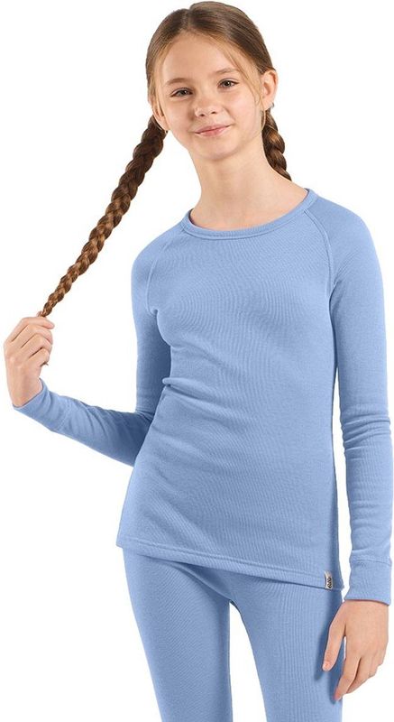 Odlo - Active Warm - Basislaagtop - Blauw - Lange Mouwen - 12 Jaar