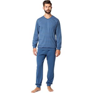 Ladeheid Heren Pyjama - Lange mouwen - Lange broek - Katoen - LA-LA40-220-PJ - Noord Wit - XL