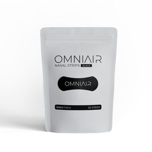 OMNIAIR - Zwarte Medische Neusstrips van Satijn – Betere Ademhaling bij Sport & Slaap – Directe Oplossing Tegen Neusverstopping