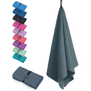 Microvezel handdoeken - compact, lichtgewicht - 1 stuk - Cool Grey - 50x30cm