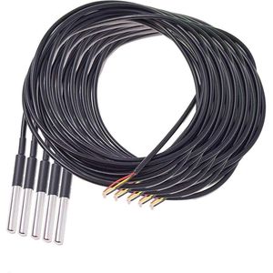 AZDelivery 5x 3m Kabel DS18B20 Temperatuursensor - Waterdicht - Arduino Raspberry Pi