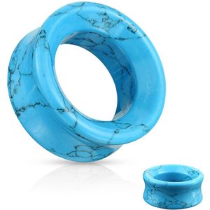 6 mm Double-flared tunnel Turquoise