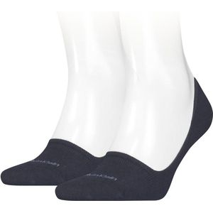 Calvin Klein Footie Mid Cut (2-pack) - heren onzichtbare sokken - donkerblauw - Maat: 39-42