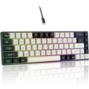 DailySupplies® Mechanical Keyboard - Mechanisch Toetsenbord Gaming - Wit met Zwart