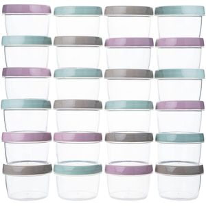 Praktische Set van 24 Herbruikbare Voedselcontainers voor Babyvoeding en Meer, 200 ml, BPA-vrij
