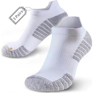 Neuropathie Sokken - Compressiekousen & Compressie Sokken - Neurosocks & Steunsokken - Diabetes Sokken - Massage Sokken - Slaapsokken - Bedsokken - 100% Katoenen Sokken - Tegen Reuma en Oedeem - 3 Paar - Maat 47-50 - Wit