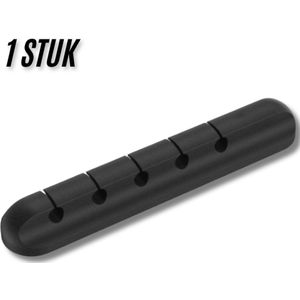QuickFixed Kabel Organiser - 5 Kabels - Kabelhouder - Kabel Management - Kabelbinders - Kabelgoot - Kabel Organisers - Zwart - 1 Stuk