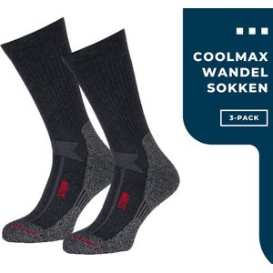 STAPP Boston Stevige Coolmax Wandelsokken - antraciet - Maat 35-38 - 27410-297 - 3-Pack