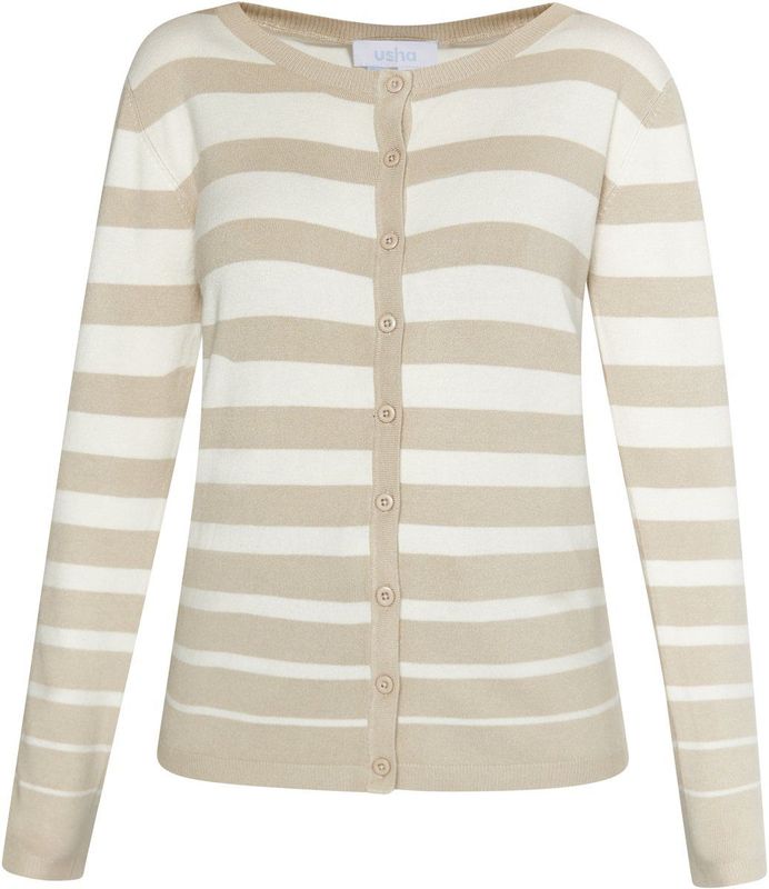 usha - Strickjacke - Maritiem Streifendesign - Vesten