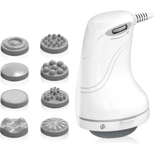 Equivera handmassage apparaat Electric cellulite massager - anti-cellulite hand massager - cellulite massage with 8 interchangeable accessories - tightens shapes - relieves fatigue for the neck - shoulders - waist - abdomen - buttocks