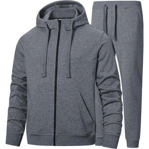 Heren Trainingspak met Hoodie - Comfortabel Katoenen Joggingpak