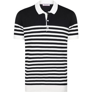 Felix Hardy - Tricot Polo Shirt - Korte Mouwen - Zwart