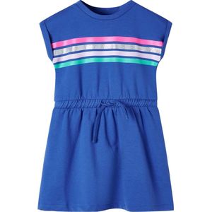 vidaXL - Kinderjurk - met - trekkoord - 116 - kobaltblauw