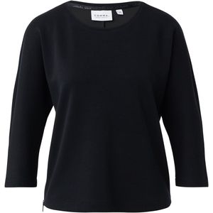 comma - Sweatshirt - Relaxed Fit - Met Vleermuisvleugelmouwen - Halflang
