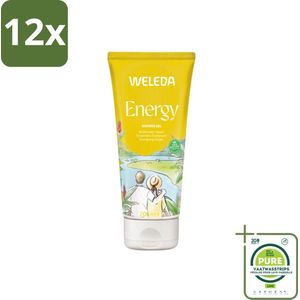 WELEDA - Douchegel Aroma Shower Energy - 200 ml - Voordeelverpakking - 12 stuks - Douchegel - Energiedos