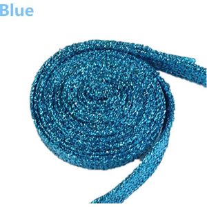 2 Paar mooie Glitter Schoenveter 100cm Blauw - Veter - Lace - Strikken - Kleur