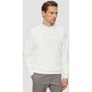 Sweatshirt - Ronde Hals - Geribde Boorden - Geborduurd Logo