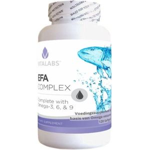 VitaTabs EFA Complex - Krachtig Omega 3 & 6 - 120 softgels - Visolie - Voedingssupplement