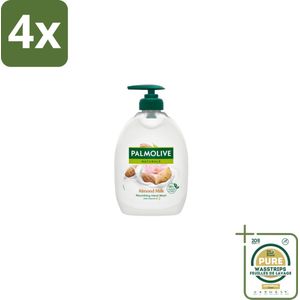 Palmolive - Handzeep - Met Pomp - Almond Milk - 500ml - Voordeelverpakking - 4 stuks - Amandel - Zeepvrij