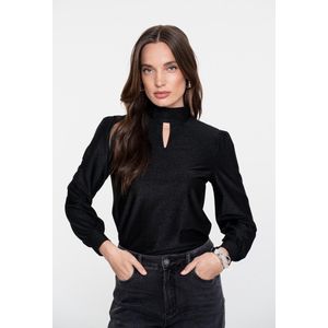Geisha - 52564-47 - Top - Zwart - Col met Cut Out