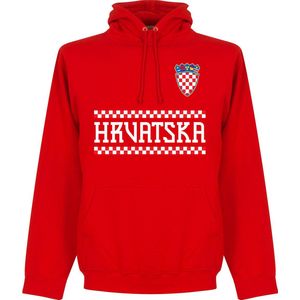 Kroatië Team Hoodie - Rood - Kinderen - 98