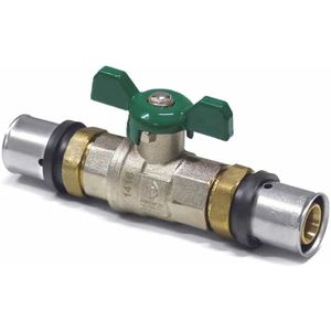 Pressfitting Kogelkraan groen Vleugelgreep 20 x 2