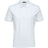 Selected Paris Korte Mouw Poloshirt Wit M Man