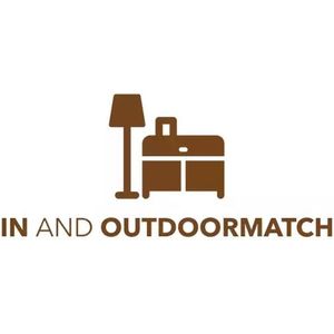 In And OutdoorMatch Staand brandhoutrek Victoria - 120cm - Grijs Staal - Voor binnen en buiten - Stalen houtopslag