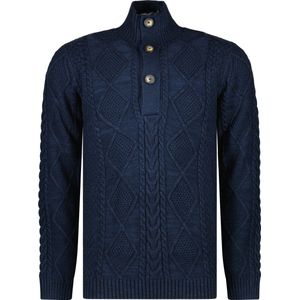 Cars Jeans CRAYS Knit Botton Navy Heren Trui - Maat S