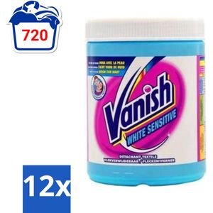 Vanish White Sensitive - Vlekkenverwijderaar Poeder - Witte Was - 1125 Gram - Voordeelverpakking - 12 stuks