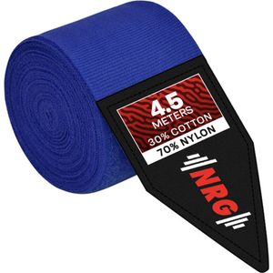 NRG - Bandage Boksen - Boksbandages - Hand Wraps - 450 cm - Heren - Dames - Blauw