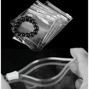 Hersluitbare Ziplock PVC-tas voor sieraden - 8x8 cm (3x3 inch)