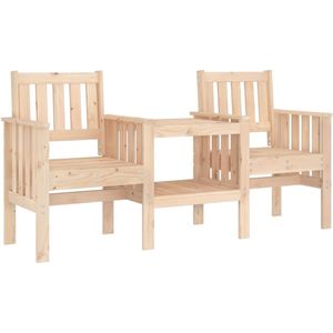 vidaXL Tuinbank met tafel 2-zits massief grenenhout - Tuinbank - Tuinbanken - Tuinmeubel - Loungebank Tuin