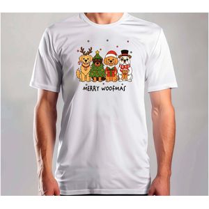 Merry Woofmas - T Shirt - MerryChristmas - ChristmasVibes - Funny - Sarcasm - VrolijkKerstfeest - Kerstmis - Grappig - Sarcasme