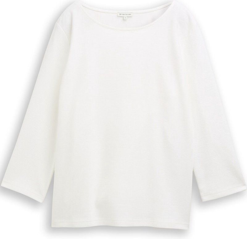 Tom Tailor Shirt met lange mouwen met ottomanstructuur