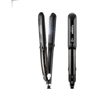 P&P Goods® Steampod - Stijltang - Haarverzorging - Stoomstijltang - Met LED Verlichting - Krultang - Zwart