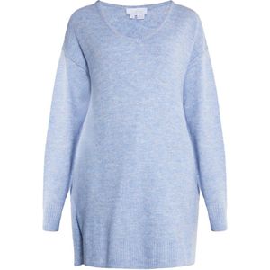 usha - Gebreide Trui - V-hals - Relaxed Model - Zijsplitten